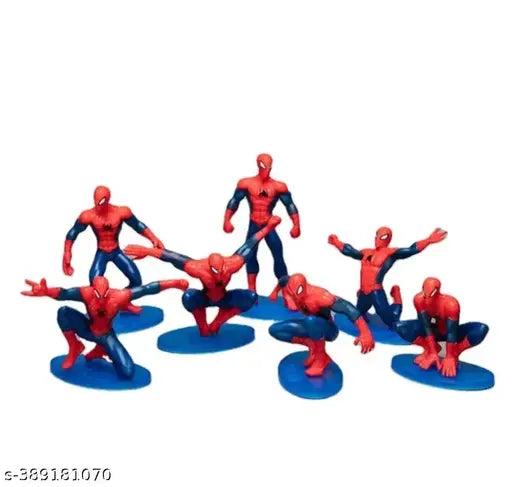Spiderman Cake Topper Toys Set (6 Pieces) – Birthday Decoration | Best Quality