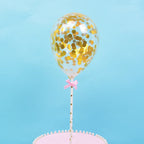 Confetti Single Balloon Cake Topper for Birthday & Anniversary Cake