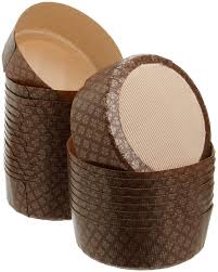 5×2 Inch Round Brown Bakestable Cake Mould | Disposable Baking Mould | Pack of 10