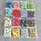 Pack of 10 Faux Ball Mix Colours for Cake Decoration | Edible Look Cake Toppers |