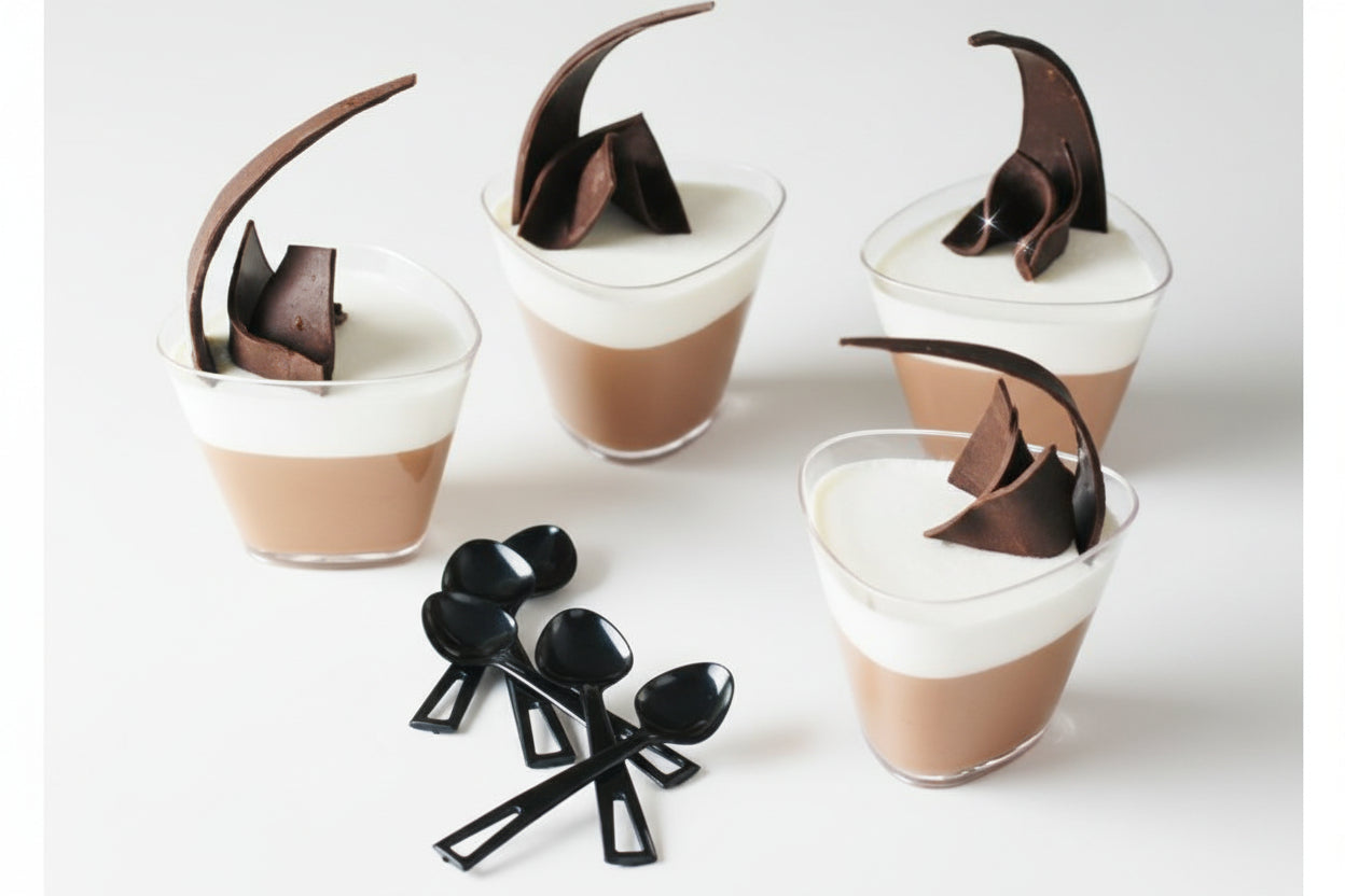 20 pcs Plastic Dessert Glass Triangle | Cake Material