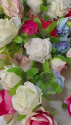 Pack of 5 | Artificial mix colour Mini Rose Flower | Premium Decorative Rose for Cake, Gift & Décor