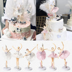 Cake Toy Ballet Doll Set (3 PCS) | Birthday Cake Decoration Topper