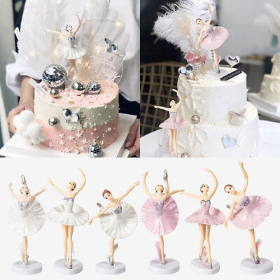 Cake Toy Ballet Doll Set (3 PCS) | Birthday Cake Decoration Topper
