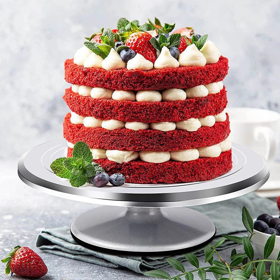 Stainless Steel Cake Turntable – Professional Cake Decorating Stand