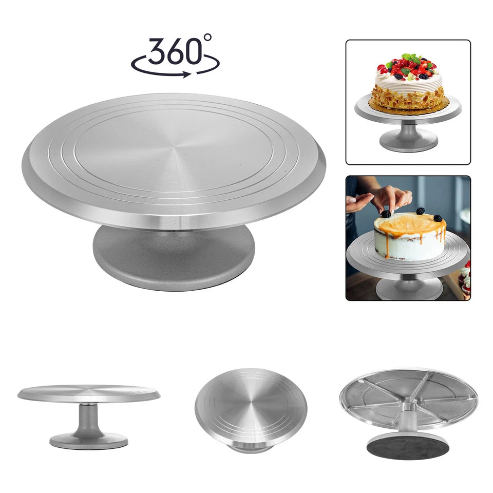 Stainless Steel Cake Turntable – Professional Cake Decorating Stand