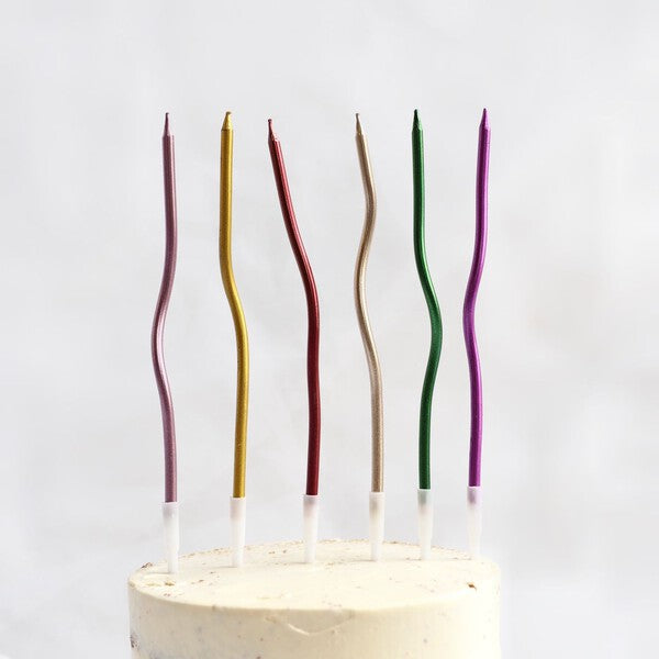 Multicolour Twisted Spiral Birthday Candles | Decorative Cake Candles