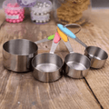 4-Piece Stainless Steel Measuring Cup Set – Kitchen Baking & Cooking Cups